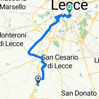 Via Preti di Campi 10, Lequile nach Via Giacomo Antonio Ferrari 2, Lecce