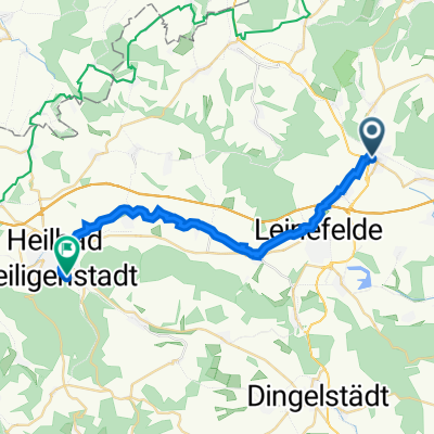 Franz-Weinrich-Straße 36, Leinefelde-Worbis nach Joseph-von-Eichendorff-Weg 24, Heilbad Heiligenstadt
