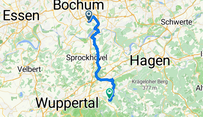 Hustadtring 144, Bochum nach Holthauser Talstraße 4, Ennepetal