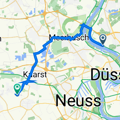 Am Staad, Düsseldorf nach Wescherheckerweg 16, Kaarst