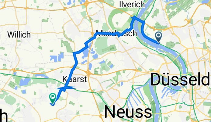 Am Staad, Düsseldorf nach Wescherheckerweg 16, Kaarst