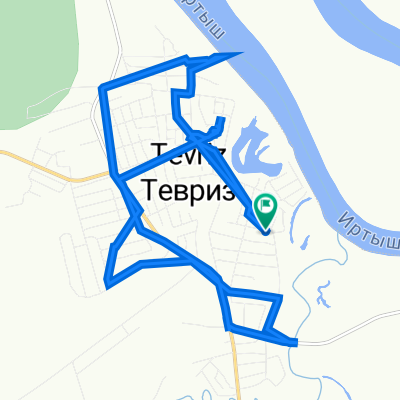 От улица Максима Горького 30, Тевриз до улица Максима Горького 30, Тевриз