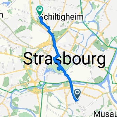 3 Place du Marché Neudorf, Straßburg nach 4 Rue de Marlenheim, Schiltigheim