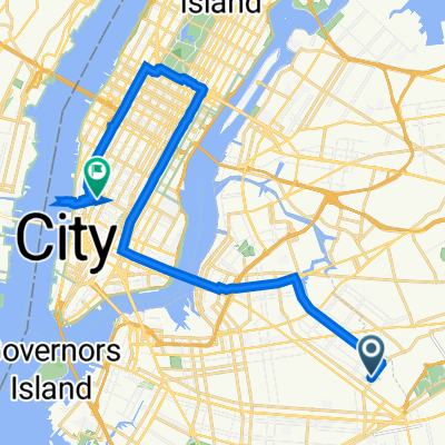 1131 Decatur St, New York to 58–64 Christopher St, New York