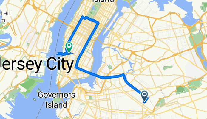 1131 Decatur St, New York to 58–64 Christopher St, New York
