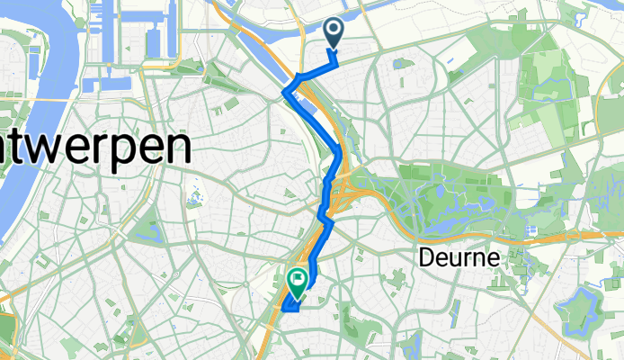 Van Amstelstraat 124, Antwerpen naar Potvlietlaan 1, Antwerpen