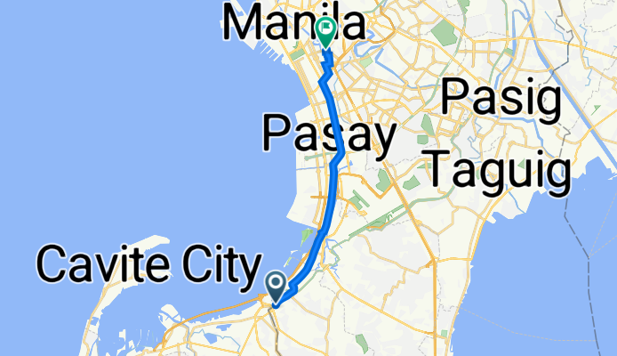 P. Diego Cera Avenue, Las Piñas to 1153 Lagtaw St, Manila