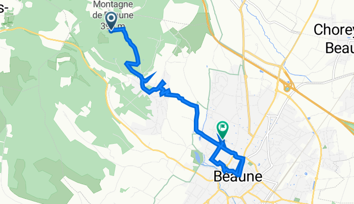 Chemin le Tour du Lac, Beaune à 25 Avenue de Bensheim, Beaune