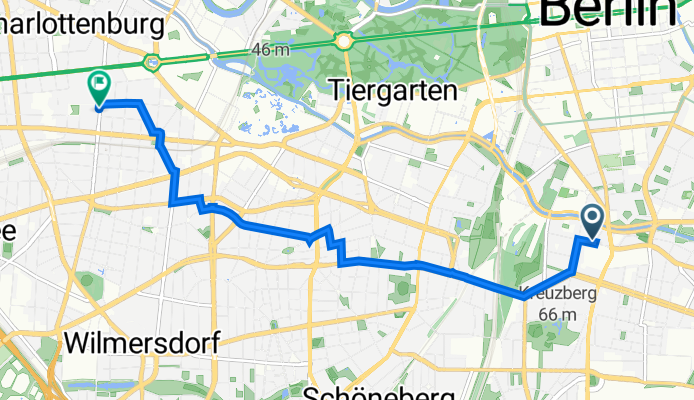 Obentrautstraße 22, Berlin nach Leibnizstraße 80, Berlin