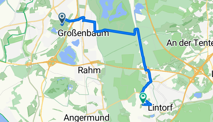 Altenbrucher Damm 92A, Duisburg nach Am Eichförstchen 47A, Ratingen