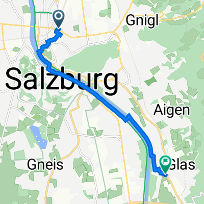 Weiserstraße 3, Salzburg nach Aigner Straße, Salzburg