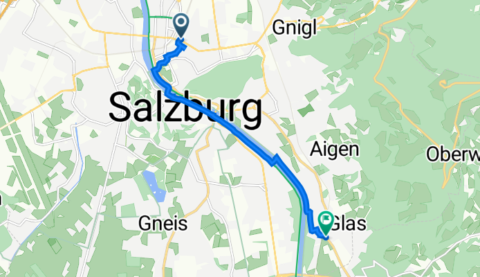 Weiserstraße 3, Salzburg nach Aigner Straße, Salzburg