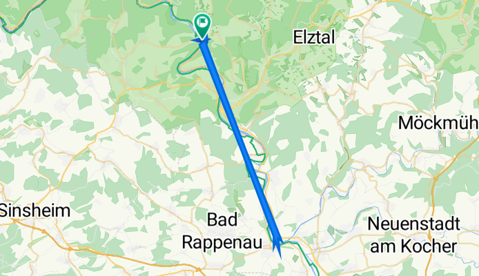 Bergweg 2, Neckargerach nach Mörtelsteiner Straße 16, Neckargerach