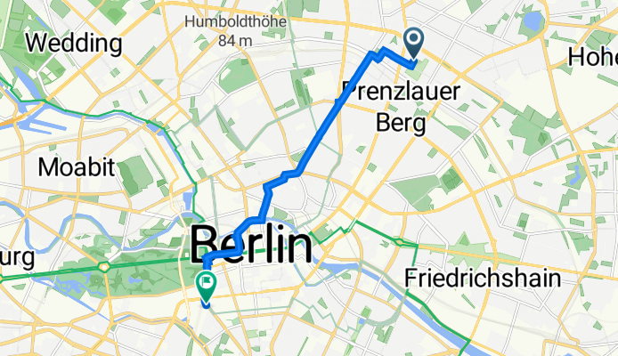 Sültstraße 38, Berlin to Potsdamer Platz 10, Berlin