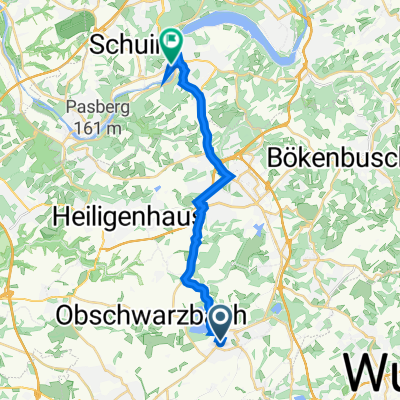 Ernst-Moritz-Arndt-Straße 8-10, Wülfrath nach Bahnhof Werden 1, Essen