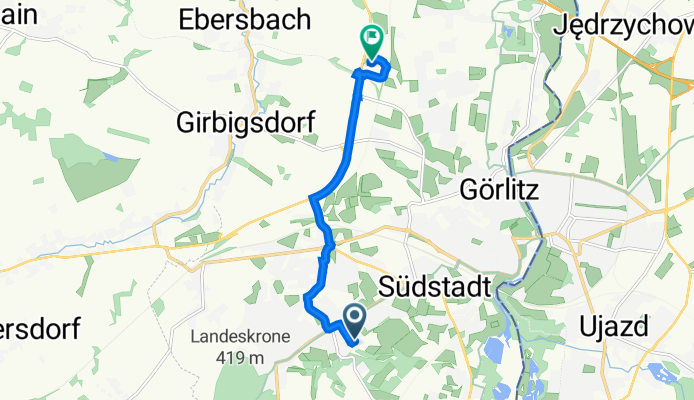 Lerchenstraße 9, Görlitz nach Gewerbering 8, Görlitz