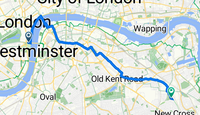 8-9 Bridge St, London to 4 Hind House, Myers Lane, London