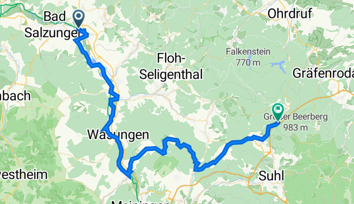 Werratal-Radweg, Barchfeld nach Am Bahnhof 6, Oberhof