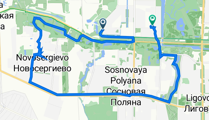 Петергофское шоссе, 59, Санкт-Петербург до улица Адмирала Коновалова, 4, Санкт-Петербург