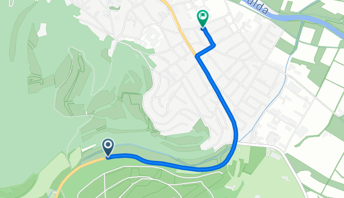L 3336, Rotenburg an der Fulda nach Kopernikusstraße 2, Rotenburg an der Fulda