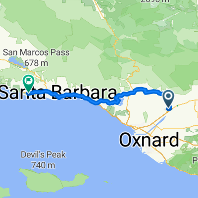 Santa Paula to Goleta via Ojai