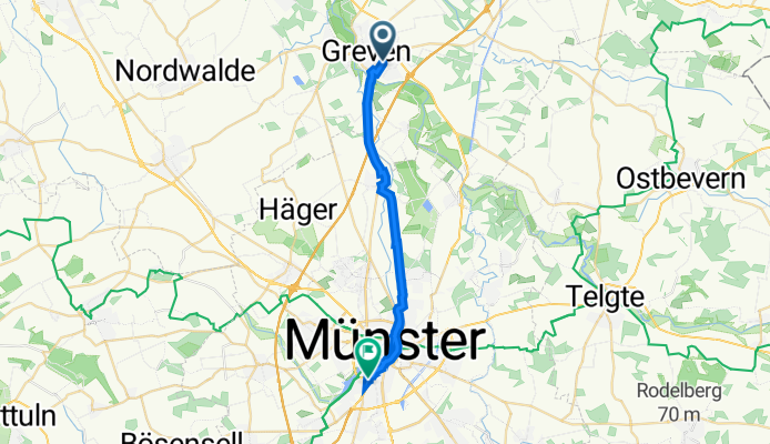 Teichstraße 31, Greven nach Von Stauffenberg Straße 16, Münster