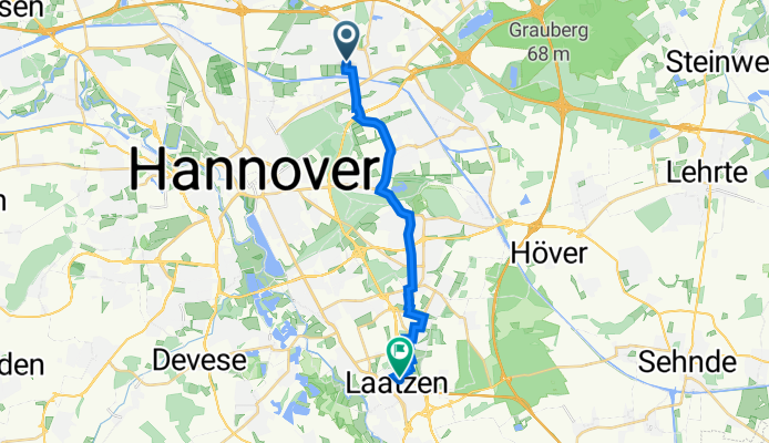 Scheffelfeld 9A, Hannover nach Pestalozzistraße 18, Laatzen