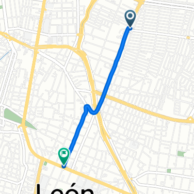 De Boulevard Guanajuato 25, León a Boulevard López Mateos Poniente 220, León