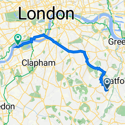 6 Broxted Road, London to 15 Howie St, London