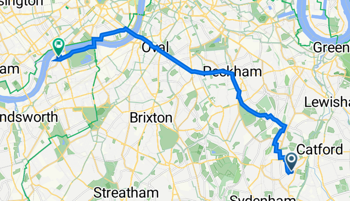 6 Broxted Road, London to 15 Howie St, London