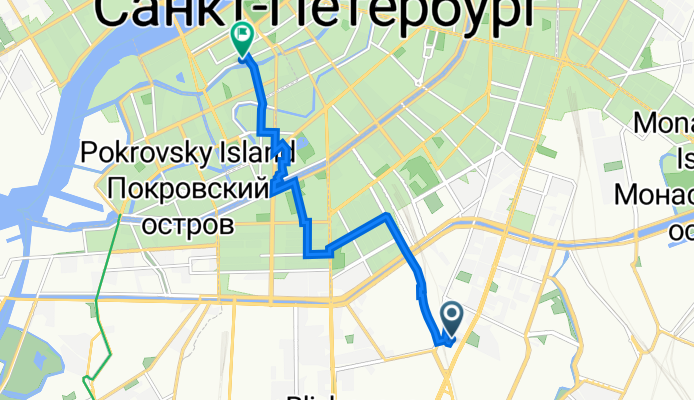 Лиговский проспект, 271, Санкт-Петербург до Большая Морская улица, 57 литА, Санкт-Петербург