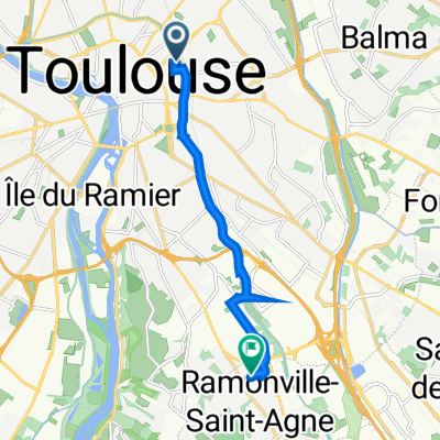 4 Place Riquet, Toulouse à 12 Rue des Hirondelles, Ramonville-Saint-Agne