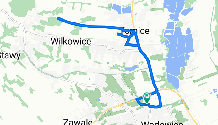 Nadbrzeżna 19, Wadowice do Nadbrzeżna 21, Wadowice