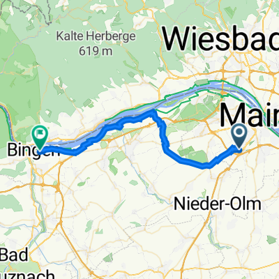 Drechslerweg 25, Mainz nach Pfarrer-Heberer-Straße 28, Bingen am Rhein