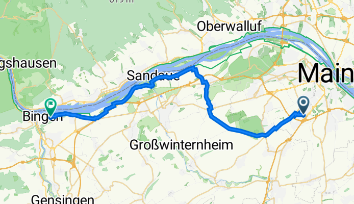 Drechslerweg 25, Mainz nach Pfarrer-Heberer-Straße 28, Bingen am Rhein