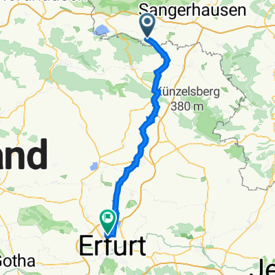 Neue Siedlung 24, Kelbra (Kyffhäuser) nach Vilniuser Straße 2, Erfurt