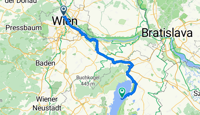Klosterneuburger Straße 111A, Wien nach Podersdorf am See