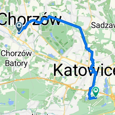 Wolności 110, Chorzów do Lotnisko 40, Katowice