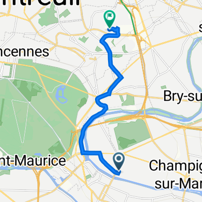 7 Rue des Bons Enfants, Champigny-sur-Marne à 7 Rue Aimée et Eugénie Cotton, Fontenay-sous-Bois