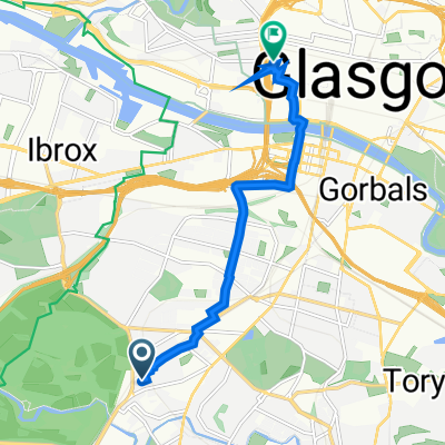 31 Ellangowan Road, Glasgow to 319 St Vincent St, Glasgow
