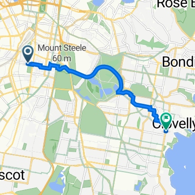 245 Chalmers St, Redfern to 107 Arden St, Coogee