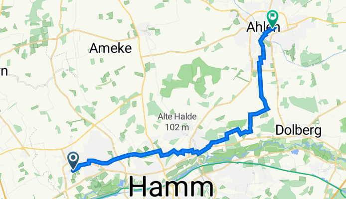 Stockumer Straße 41–45, Hamm nach Gebrüder-Kerkmann-Platz 4, Ahlen