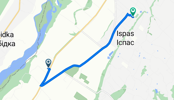 Route to вул. Воробкевича, Іспас