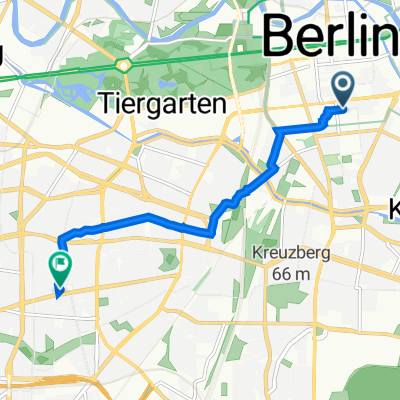 Krausenstraße 9, Berlin nach Stübbenstraße 2, Berlin