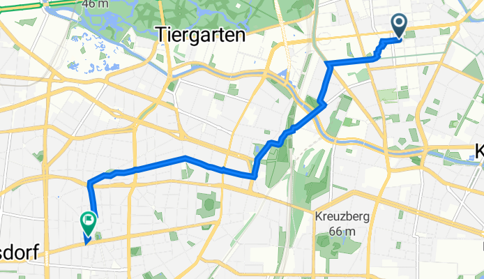 Krausenstraße 9, Berlin nach Stübbenstraße 2, Berlin