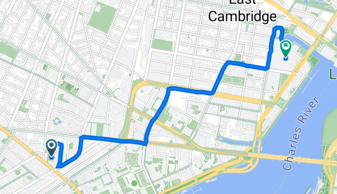 21 Osborne St, Cambridge to 100 Cambridgeside Pl, Cambridge