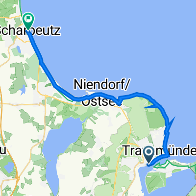 Vorderreihe 5, Lübeck nach Strandallee 134A, Scharbeutz
