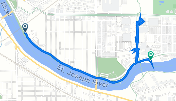 1116–1130 Northside Blvd, South Bend to 4417 Irish Hills Dr, South Bend