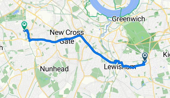 33 Lawn Ter, London to 163 Sumner Road, London