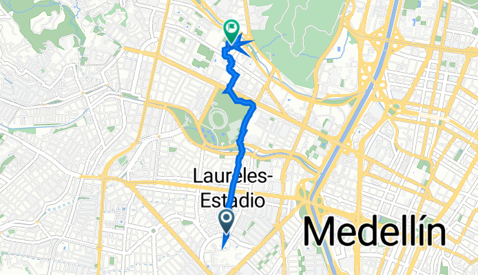 Ciclorruta Circular 1, Medellín a Carrera 76 53-207–53-67, Medellín